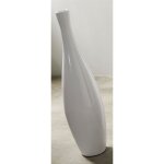 Vase laqu� blanc 90 cm. 25dx90cm