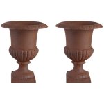 Vase médicis en fonte (lot de 2) Vase médicis en fonte (lot de 2)