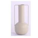 Vase m�tal sylvain beige lin h295cm atmosphera cr�ateur d'int�rieur