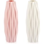 Vases en plastique, d�coration de la maison, 2 pi�ce imitation c�ramique pot de fleurs, vases de fleurs ...