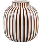 Vase et pot, vase en c�ramique rayure verticale zebra marron en c�ramique, boite a design