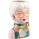 Vase et pot, vase d�coratif visage - anouk vert en c�ramique, boite a design