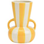 Vase raye jaune 11x16x11cm