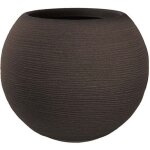 Vase en r�sine pour plantes d'int�rieur et d'ext�rieur, design sph�re ronde d. 40x33h botticelli marron ...
