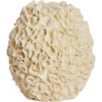 Vase rond agello en c�ramique cr�me ? �28x29 cm