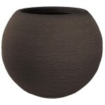 Vase en rsine pour plantes d'intrieur et d'extrieur, design sphre ronde d. 40x33h botticelli marron ...