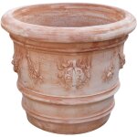 Biscottini - vase rond en terre cuite 80x68 vase d'extrieur pot de jardin faite  la main jardinire ...