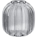 Vase verre souffl� main transparent clair, r�sistant lave - vaisselle, design floral appartement