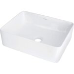 Vasque  poser en cramique blanche 40x30 cm - veronik
