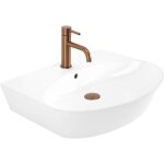 Vasque À poser en céramique rea kim 60 white ovale Vasque À poser en céramique rea kim 60 white ovale