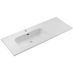Vasque  encastrer en cramique blanche - ct gauche - l 120 x p 46 cm - livraison gratuite