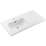 Vasque  encastrer en cramique blanche - ct gauche - l 90 x p 46 cm - livraison gratuite