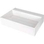 Vasque � poser en granit avec base pour robinet et couvercle de vasque en alb�tre 40x60 cm - sofyro