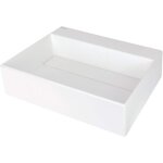 Vasque � poser en granit avec base pour robinet et couvercle de cuve finition alb�tre 50x40 cm - sofyro ...