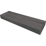 Vasque � poser en granit 120x40 cm ? finition anthracite m�tallique ? antibact�rien et hydrophobe ? installati ...