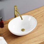 Vasque intemporelle ovale blanche (41, 5 × 33, 5 cm) Vasque intemporelle ovale blanche (41, 5 × 33, 5 cm)