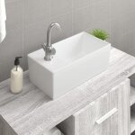 Design in - vasque  poser lavabo, bac  laver, vier blanc 48x25x15 cm cramique cfw44473