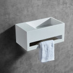 Bernstein - vasque lavabo mural design moderne, lave main fonte minrale salle de bain & toilettes - ...