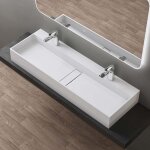 Doporro vasque  poser lavabo de salle de bains suspendu lave mains avec cache bonde et bonde colossum6028 ...