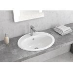 Vasque ovale  encastrer 1 trou ravelo 56, 5x48x20 cm