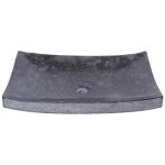 Vasque  poser rectangulaire en marbre gris 60cm rzb - d grey - 60x40x12 cm - kayu meuble