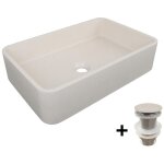 Vasque  poser rectangulaire sandy 50x32, 5cm + bonde