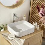 Vasque � poser rectangulaire en terrazzo 45x38cm