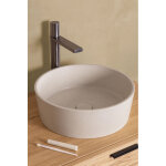 Vasque ronde �38 sybil en b�ton min�ral bass cappuccino