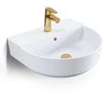 Horow - vasque � poser / � suspendre vasque 50x44x18cm blanc en c�ramique incl. nano - rev�tement