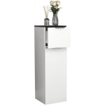 Vcm - bobine midischrank donali h. 95 x l. 30 x p. 30 cm blanc / noir