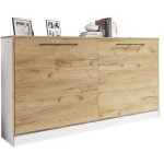 Vcm - lit armoire avec base en caillebotis 90x200 h. 114 x b. 213 x t. 43 cm