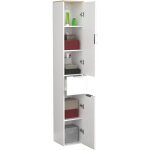 Vcm - mobilier de badge : grande agression donali h. 190 x l. 30 x p. 30 cm blanc / sonoma eiche