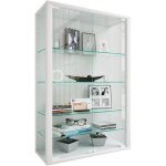 Vcm - vitrine murale suspendue en verre udina l h. 91 x b. 60 x t. 25 cm