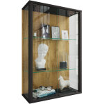 Vcm - vitrine murale suspendue en verre udina m h. 80 x b. 60 x t. 25 cm