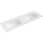 Vela lavabo encastr� double 141 x 46, 5 cm, blanc mat - 25231401d - mexen
