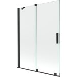 Mexen - velar cran de baignoire  2 ailes coulissante 130 x 150 cm, transparent, noir - 896 - 130 - ...