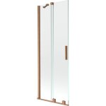 Mexen - velar cran de baignoire  2 ailes coulissante 70 x 150 cm, transparent, cuivre bross - 896 ...