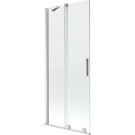 Mexen - velar pare - douche 2 vantaux coulissants 80 x 150 cm, transparent, nickel bross - 896 - 080 ...