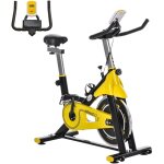 Vlo d'appartement - homcom - fitness avec cran lcd multifonctions selle et guidon rglables - acier ...