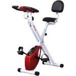 V�lo d'appartement pliable v�lo de fitness v�lo d'int�rieur 8 niveaux de r�sistance magn�tique avec dossier ...