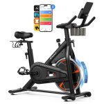 Merach ? v�lo d'appartement magn�tique 8 kg ? 8 niveaux de r�sistance ? charge max 150 kg ? app connect� ...