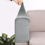 Velours housse accoudoir canap�, lot de 2 antid�rapant housse accoudoir fauteuil �lastiques, protege ...