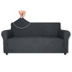 Velours housse de canap? en daim polyester paissi housse de canap lastique 3 places ?adapte  la ...