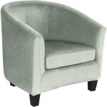 Velours housse de fauteuil club cabriolet ensemble de 2 pi�ces avec housse de coussin, housse fauteuil ...