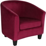 Velours housse de fauteuil club cabriolet ensemble de 2 pi�ces avec housse de coussin, housse pour fauteuil ...