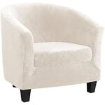 Velours housse de fauteuil club ensemble de deux pi�ces extensible salon fauteuil cabriolet tub chair ...
