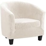 Velours housse de fauteuil club ensemble de deux pi�ces extensible salon fauteuil cabriolet tub chair ...