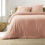 Vendorflair - parure de lit gaze de coton 240x260cm - plusieurs coloris - rose homeflair