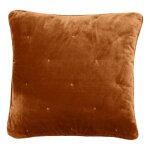 Vent du sud - housse de coussin velours - finition surpiqures 'gipsy' gipsy camel - coussin 45 x 45 cm ...