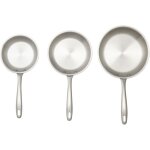 Venteo set de poele inox plaque induction 2 feux lot casserole et poele induction durable et rsistant ...